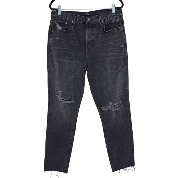GRLFRND Button Fly Black High Rise Skinny Leg Karolina Jeans in Raven Size 30 - Picture 1 of 5
